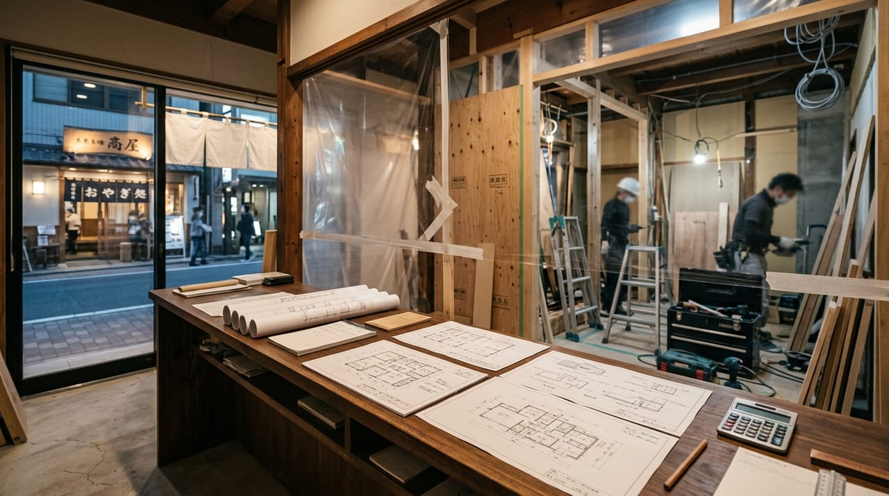 営業しながらの居ながら改装・夜間工事の進め方ガイド|売上を止めずにリニューアルする実務